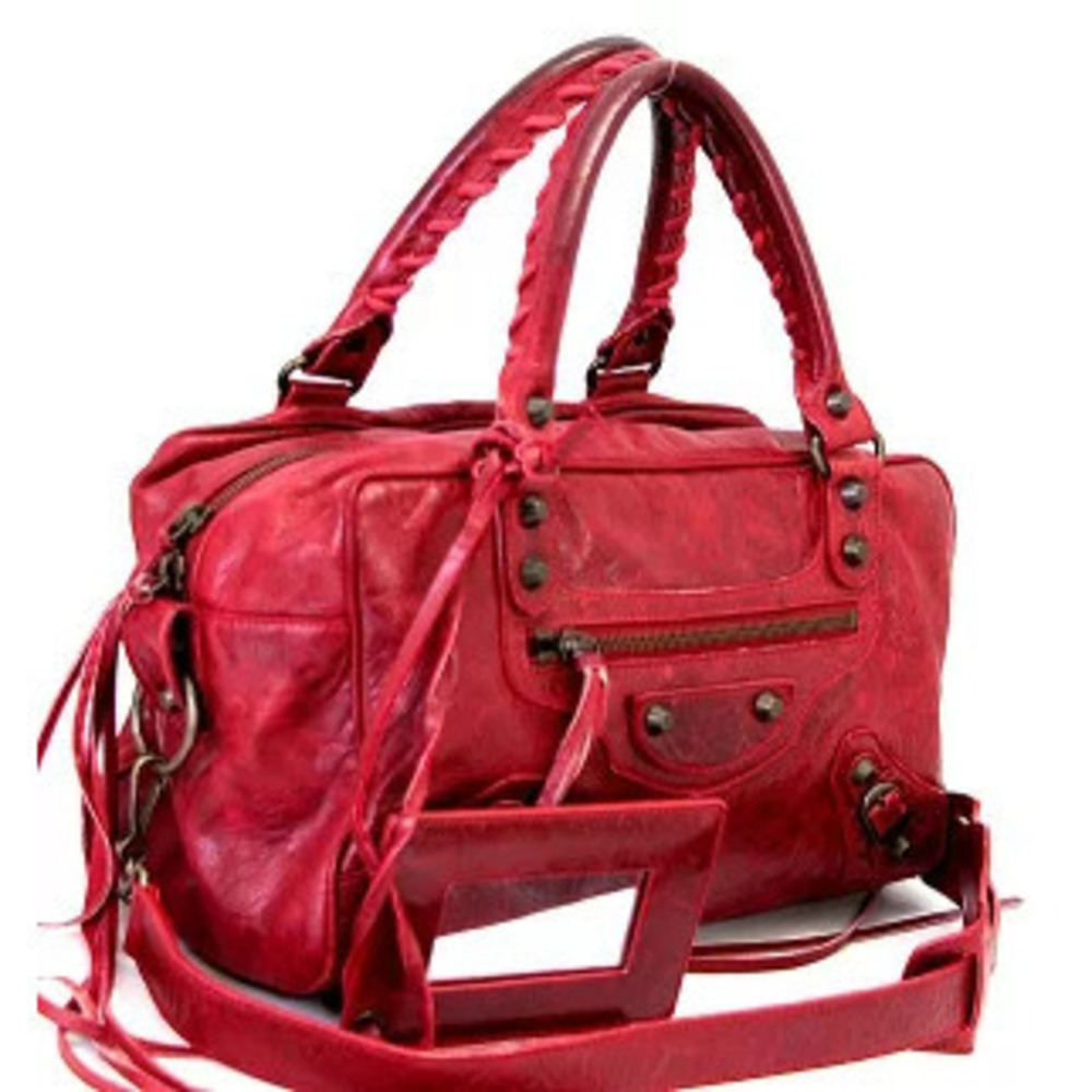 Balenciaga The Twiggy Bag Leather Red - Picture 2 of 6